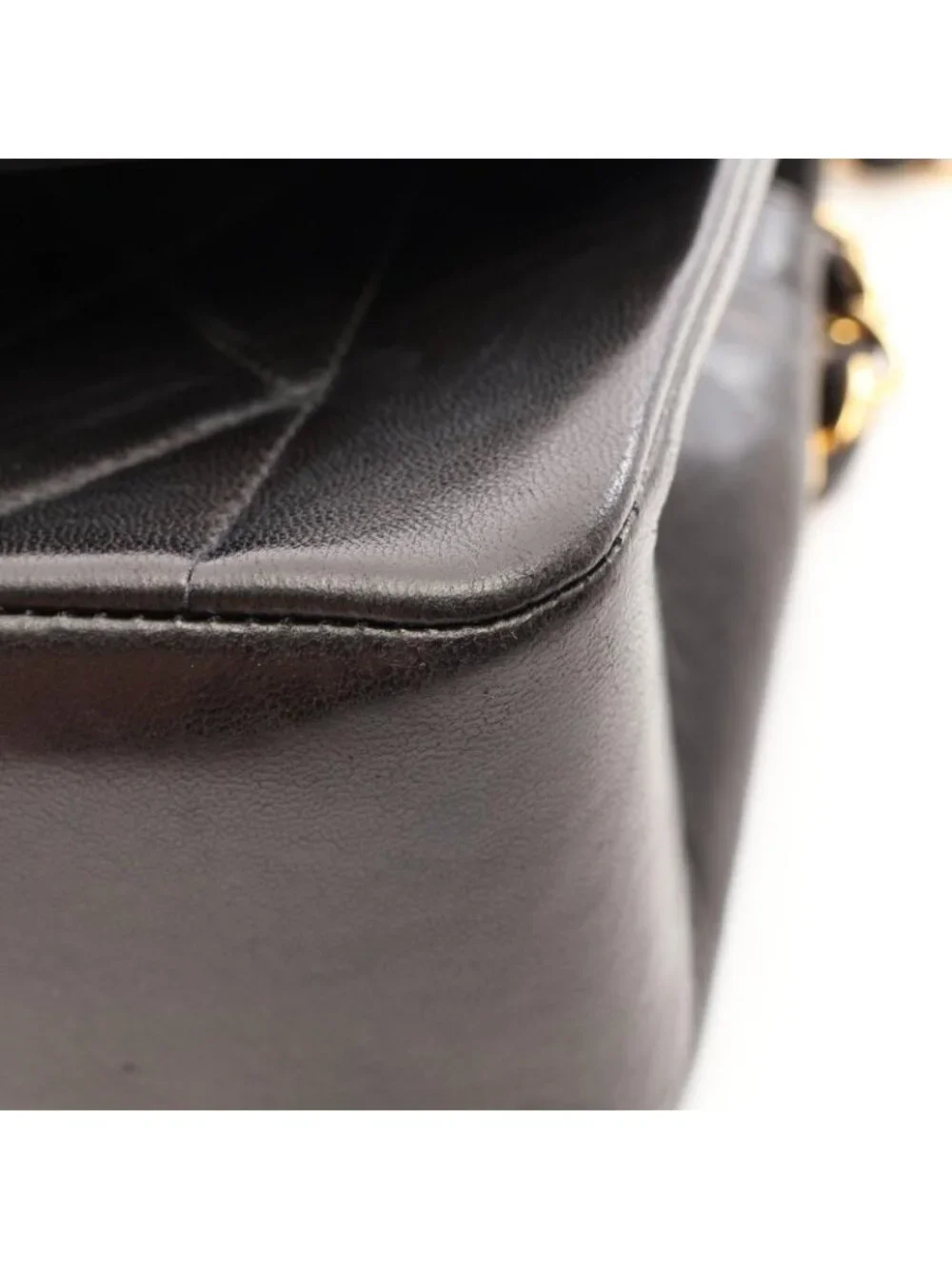 Chanel Shoulder Bag Quilted Diana Flap Black Lambskin Chain